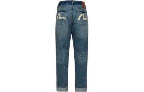EVISU Jeans Men's Denim Blue Moderate Straight Fit Pants