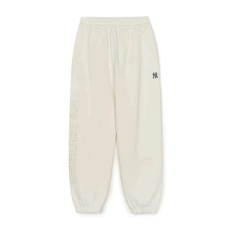 MLB New York Yankees Knitted Sweatpants Unisex Ecru