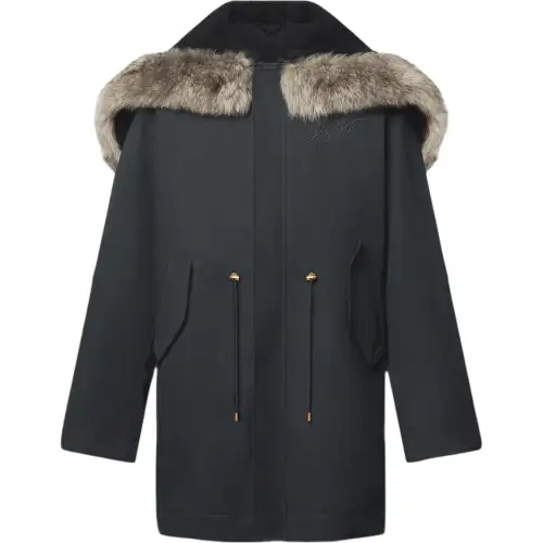 Lv Winter Parka With Shearling Hood