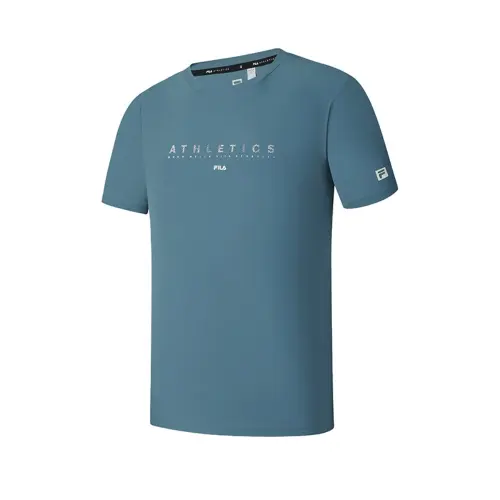 FILA AthleticsFitness T Shirt Men's Green Edge Duck Blue DB