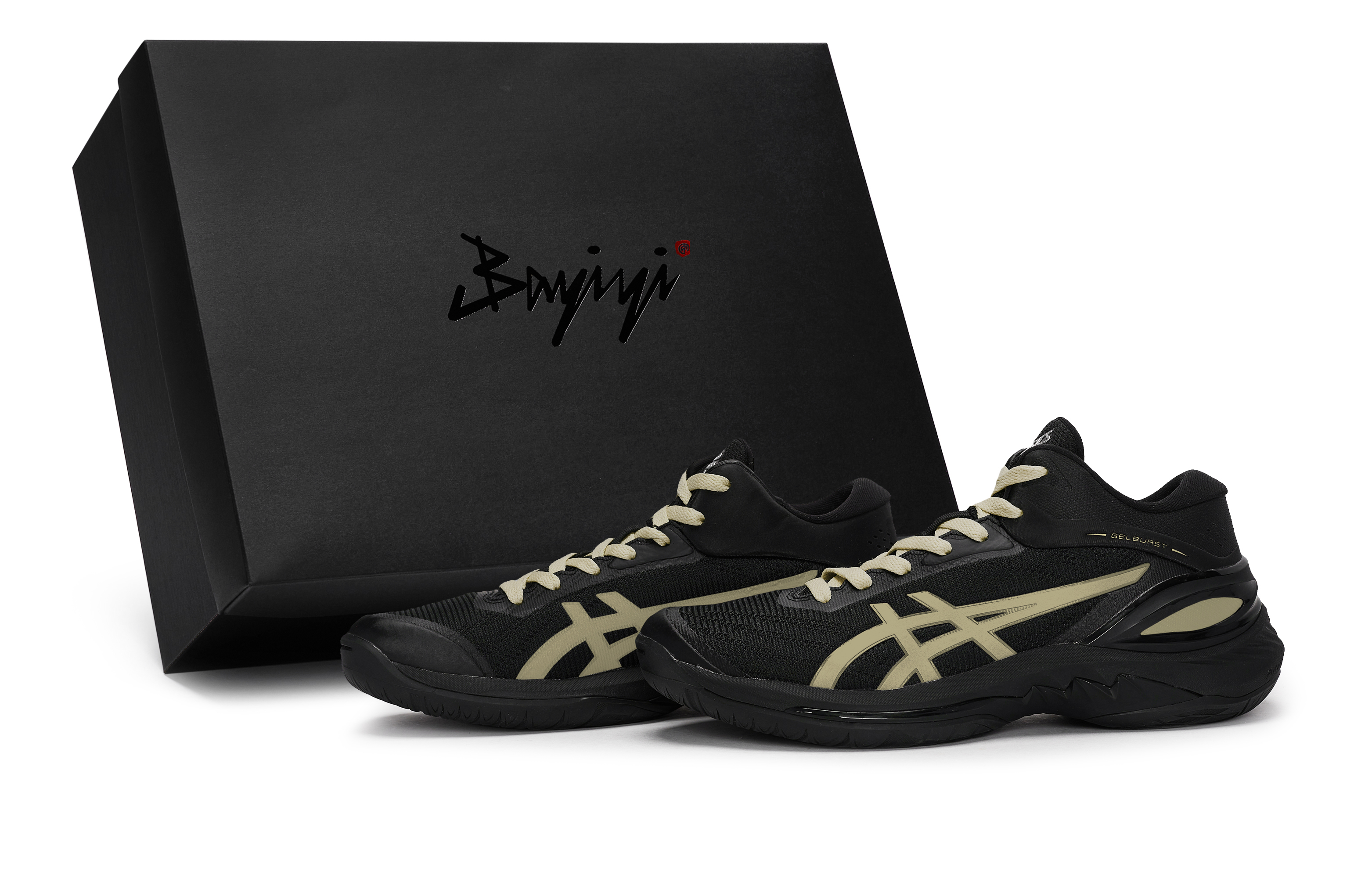 ASICS GELBURST 28 811 Manufacturing, Night Shadow Speed Beige Yellow, Special Shoe Box Slip Resistant Slip Resistant