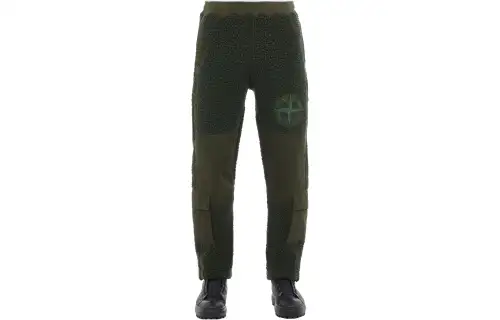 STONE ISLAND Furry Wool Nylon Fleece Cargo Joggers