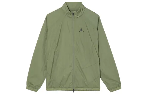 Jordan Jackets Men's Green Stand Collar Moderate