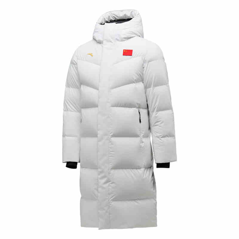 Sports comfortable breathable down jacket with zipper with hood, increased thickness, with snowflakes