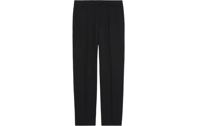 piped-trim cropped trousers