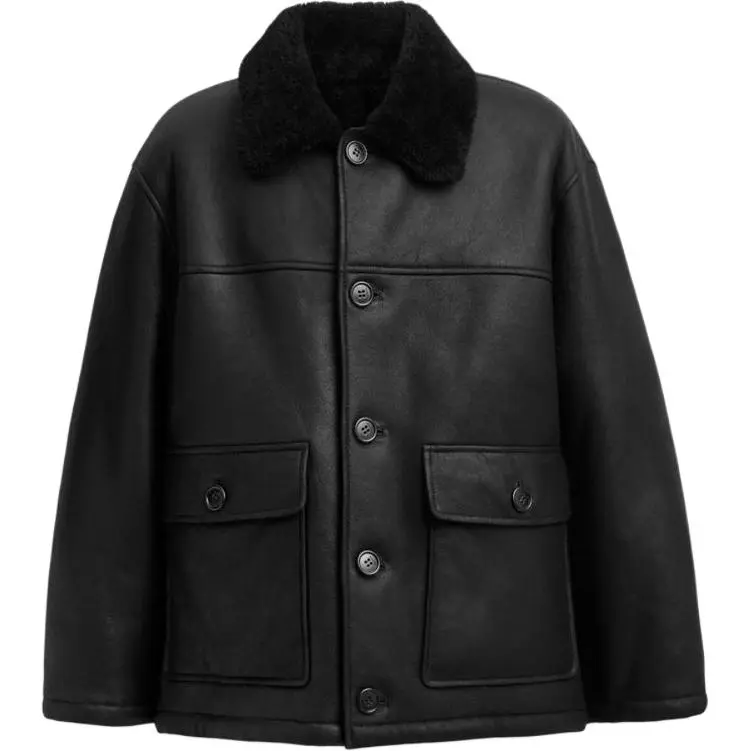 COACH Leather Jacket Men's Black