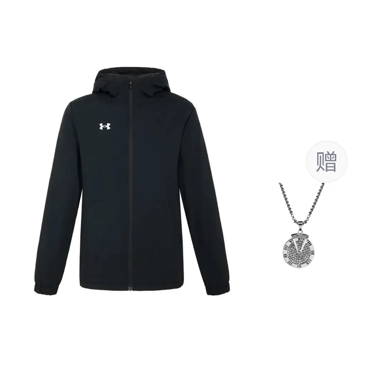 Under Armour Puffer Jacket Men's Black, Comes With Necklace