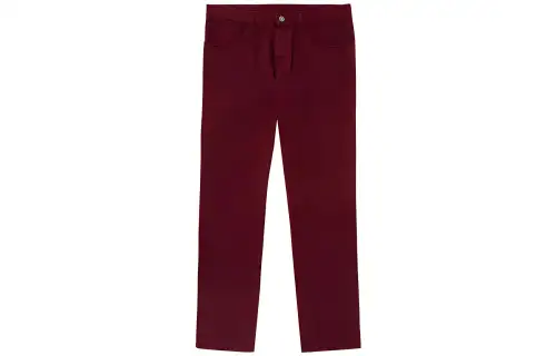 GUCCI Casual Pants Men's Burgundy Moderate Straight Fit Pants