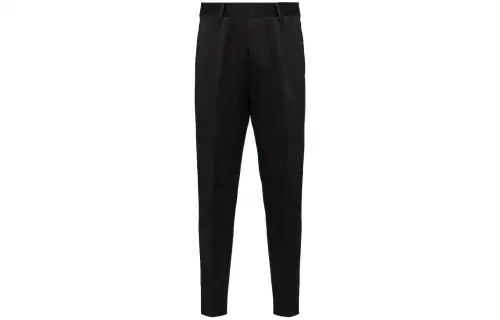 PRADA Casual Pants Men's Black Moderate Tapered Pants