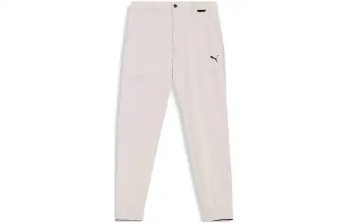 PUMA Casual Pants Men's Beige Moderate Tapered Pants