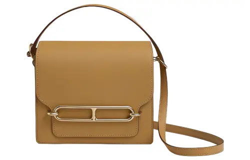 HERMES Roulis Swift Calfskin Pig Nose Bag, Crossbody Bag Mini Women's 4B Biscuit Cookie