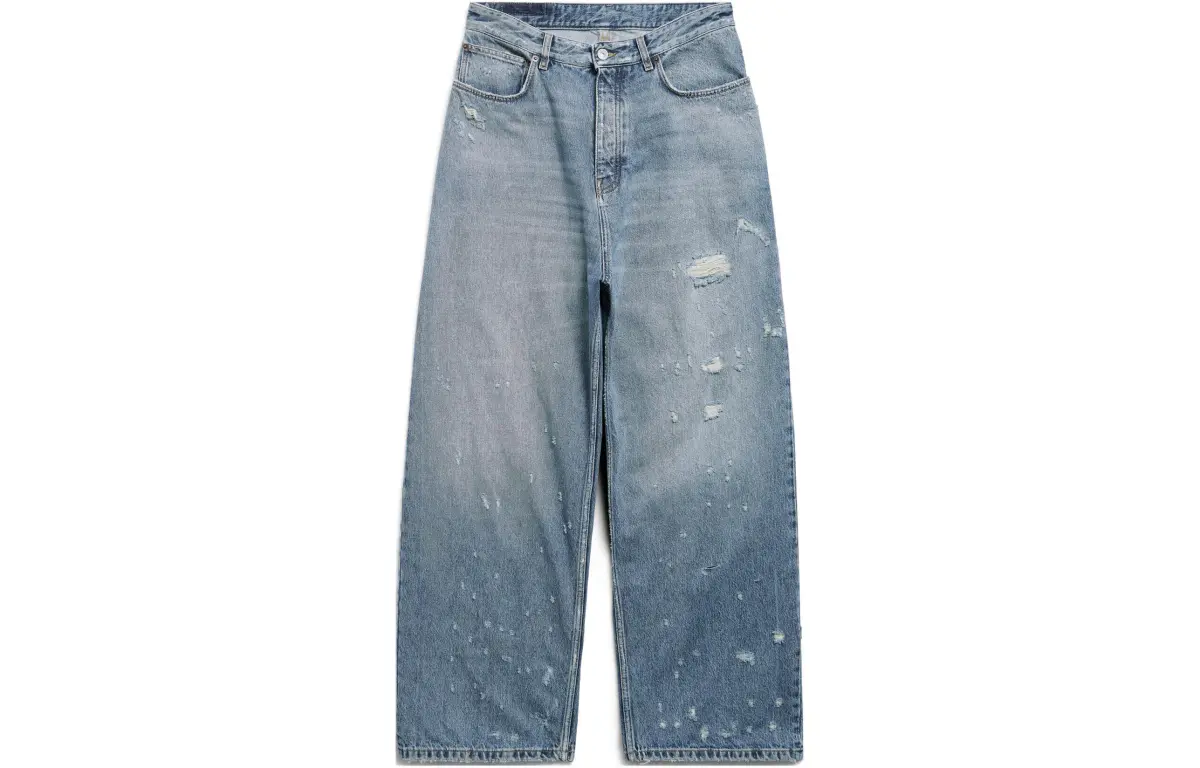 Balenciaga SS24 Casual Pants Loose Fit Unisex Blue