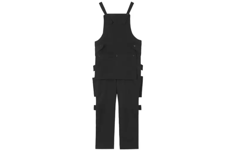 Burberry Jumpsuits Men's Black Boat Neck Moderate Overalls
