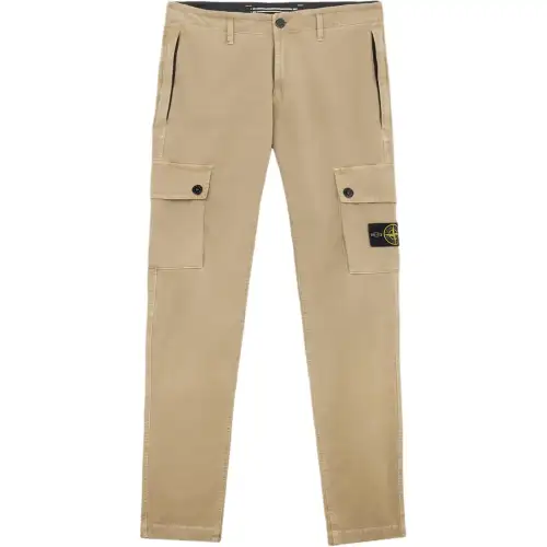 STONE ISLAND Logo Patch Tapered Leg Pants