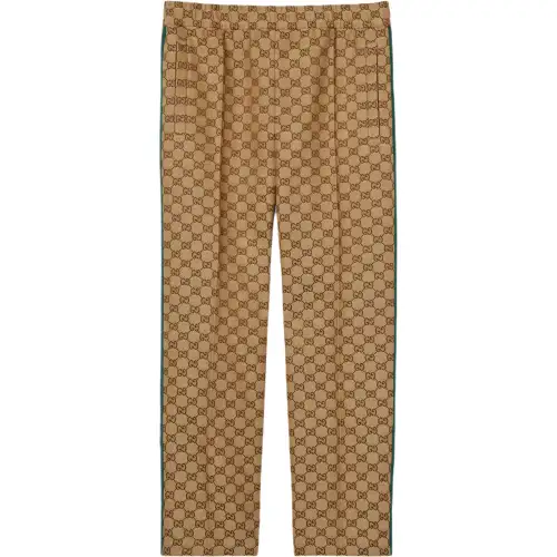 GUCCI Lido Knitted Sweatpants Men's Camel