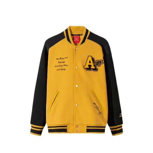 Anta Baseball Jacket Men's Soaring Yellow/Basic Black