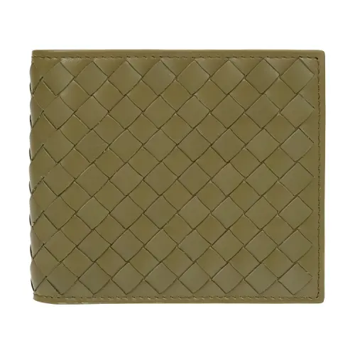 Bottega Veneta Cow Leather Wallet, Card Holder Regular Men's Khaki