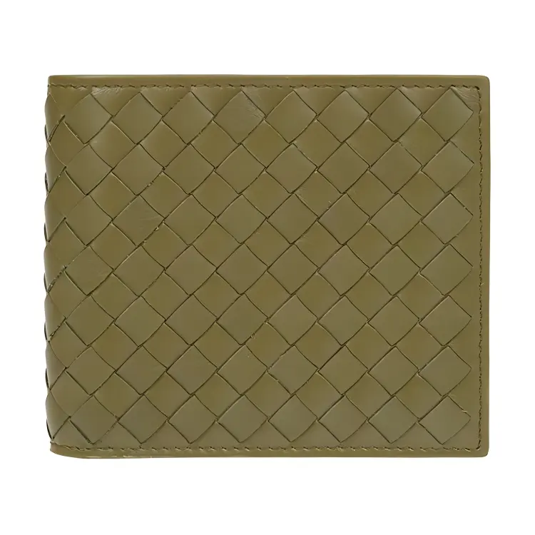 Bottega Veneta Cow Leather Wallet, Card Holder Regular Men's Khaki
