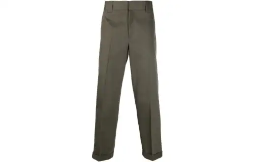 straight-leg cropped trousers