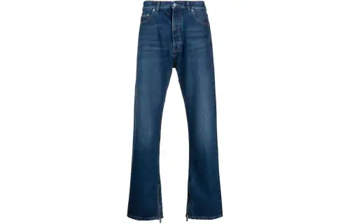 OFF-WHITE Arr Tab Zip Det Skate wide-leg jeans