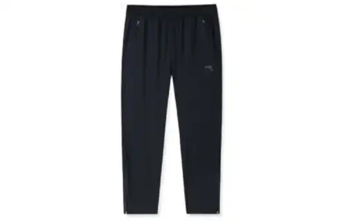 ANTA Running Collection Casual Pants Men's Black Moderate Straight Fit Pants