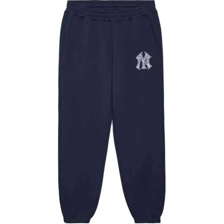 New Era Blue And White Porcelain Collection Knitted Sweatpants Unisex Navy Blue