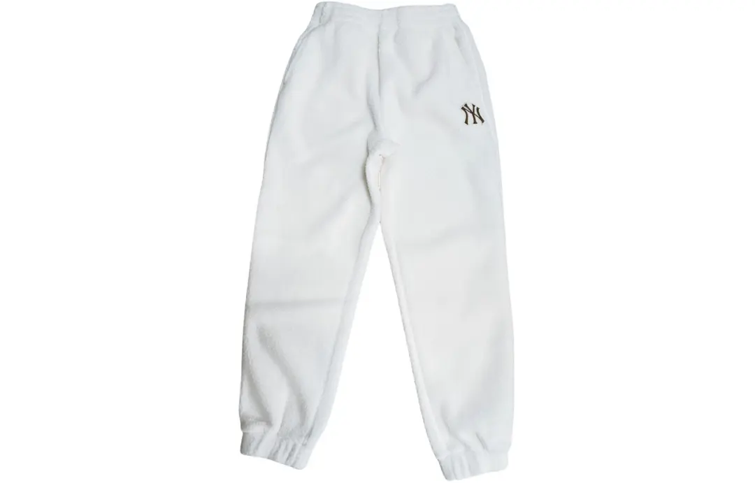 MLB Knitted Sweatpants Unisex White Moderate Cuffed Pants