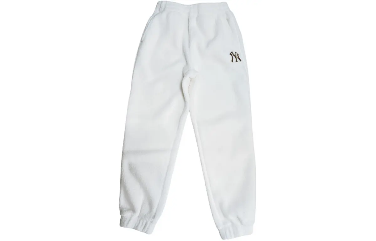 MLB Knitted Sweatpants Unisex White Moderate Cuffed Pants