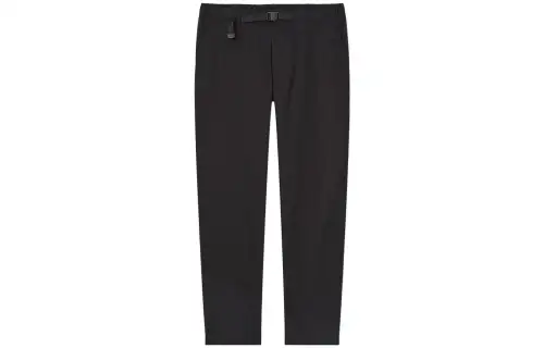 UNIQLO Solid Color Waterproof Windproof Drawstring Fleece Lined Casual Pants Men's Black