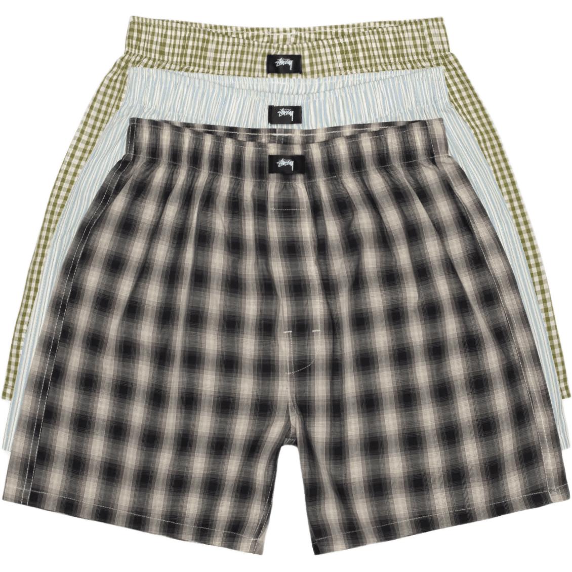 Штаны Stussy SS25 BOXER SHORTS 3 PACK (черные)