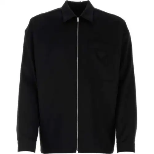 PRADA Long Sleeved Zipped Knitted Jacket