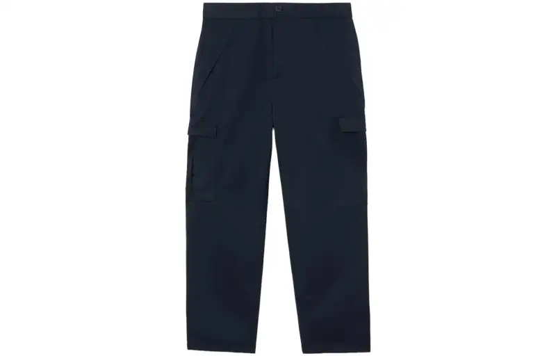 Burberry Casual Pants Men's Blue Moderate Straight Fit Pants