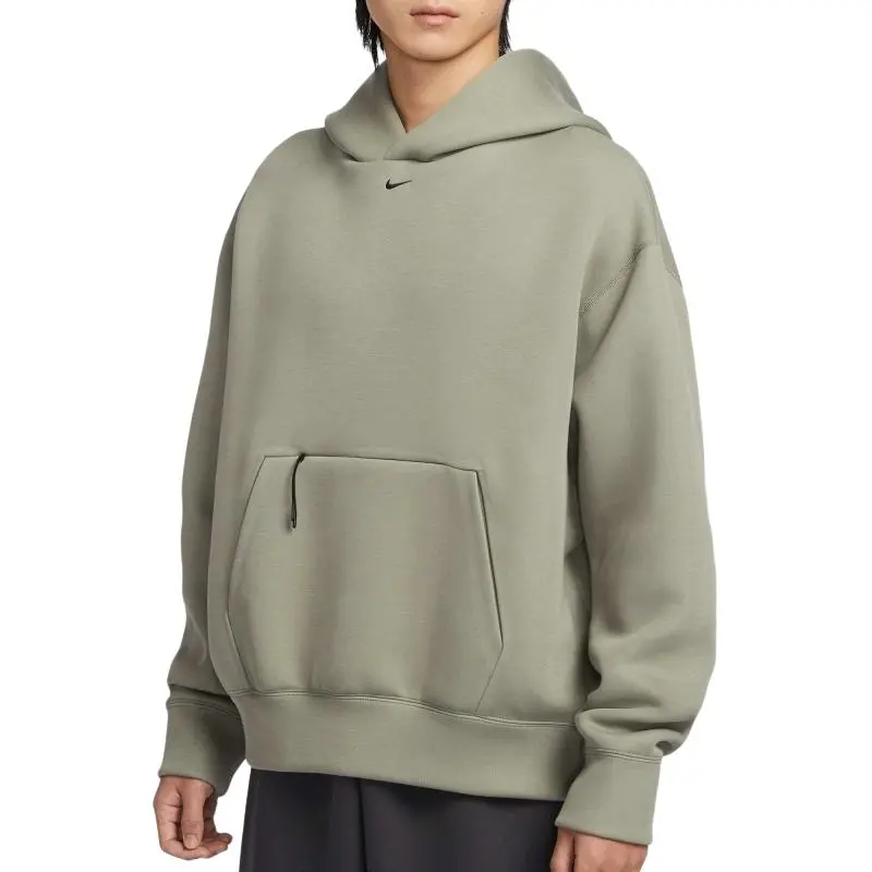 Nike Sweatshirts Men's Green Hooded (Non-detachable) Moderate Plus Size