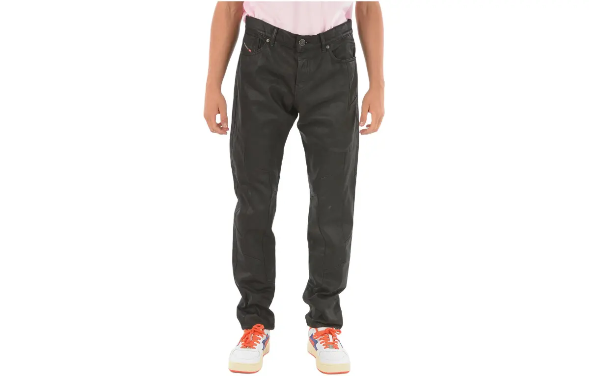 DIESEL Jeans Men's Black Moderate Straight Fit Pants