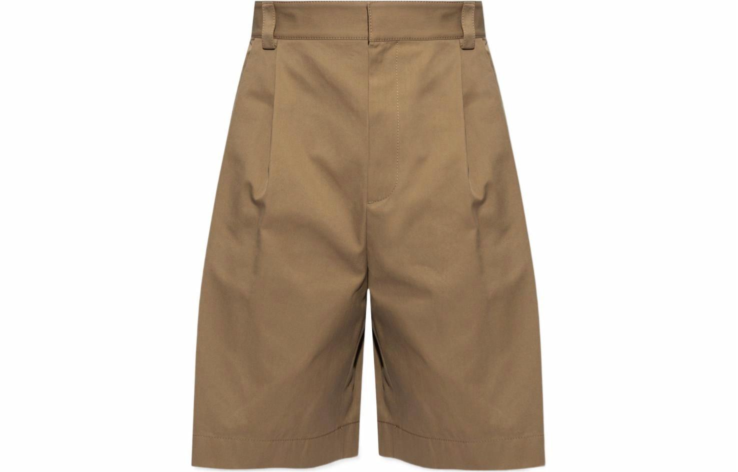Мужские штаны Bottega Veneta Gabardi Shorts (коричневые)