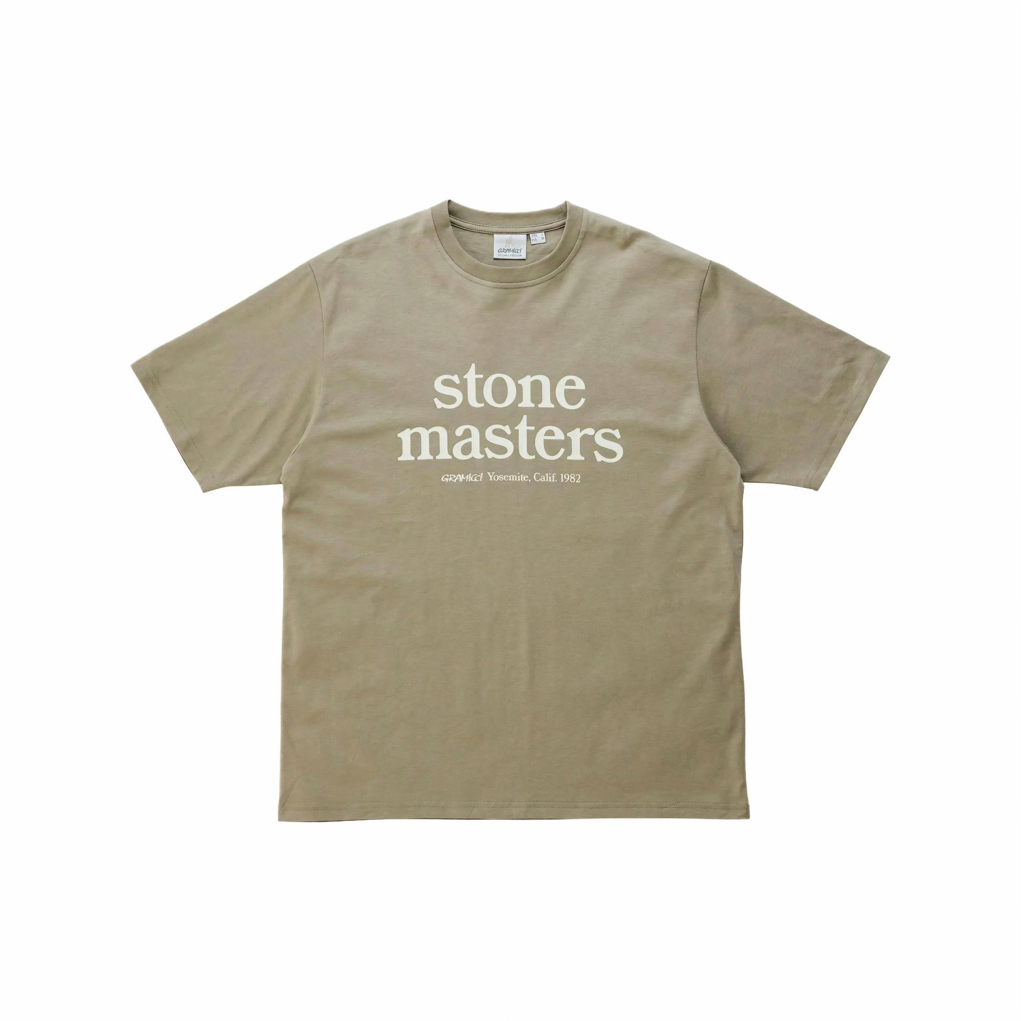 Футболка Gramicci Stonemasters (белая) — Хаки — фото 3