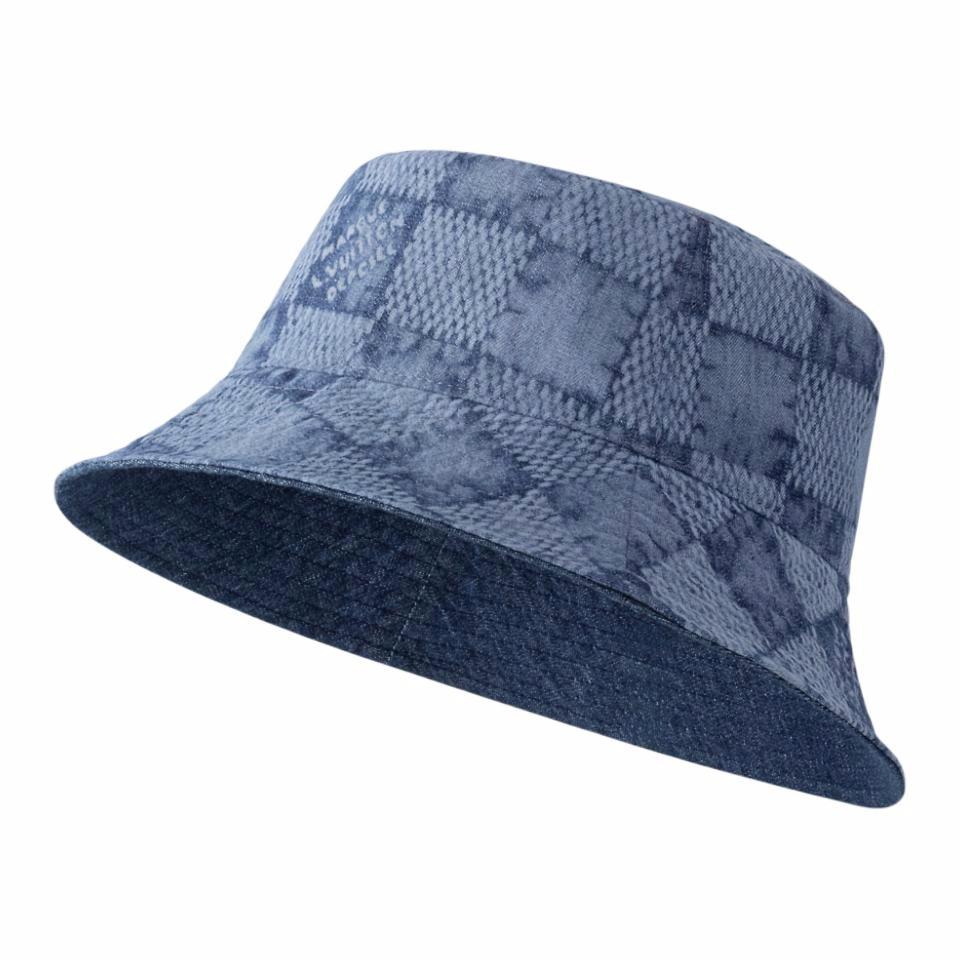 Мужская панама Louis Vuitton Damier (синяя)