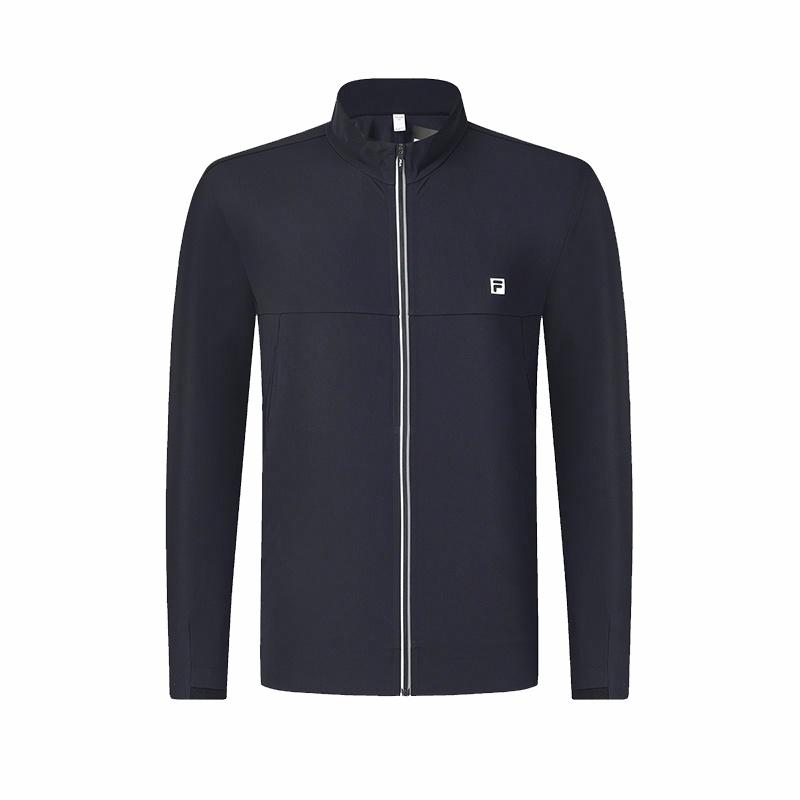 Мужская куртка Fila Golf Knit Jacket (синяя)