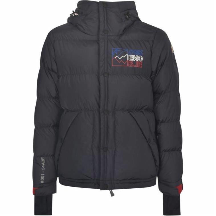 Мужская куртка Moncler с капюшоном (синяя)
