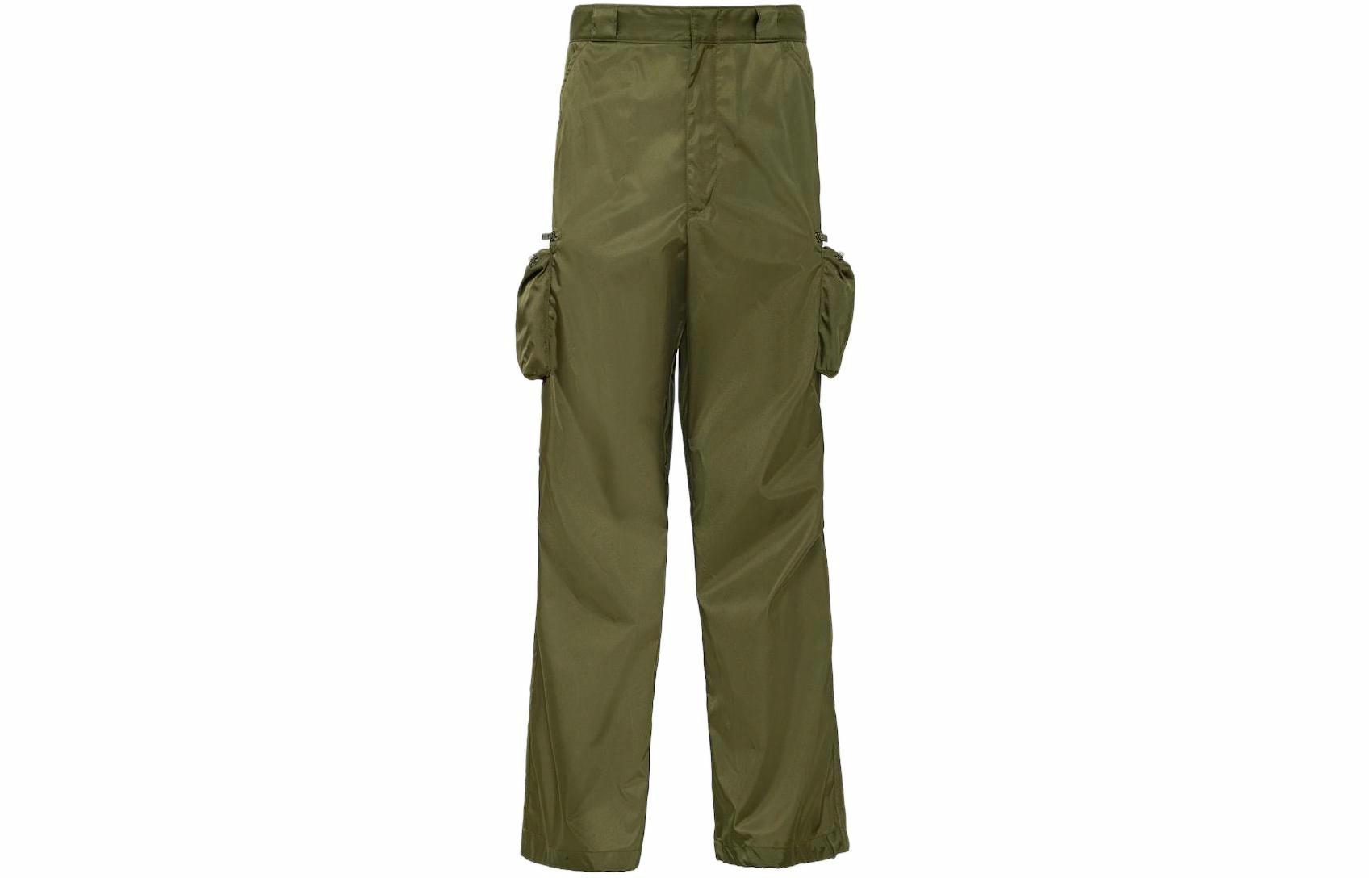 Мужские штаны Prada Re Nylon Pants (зеленые)