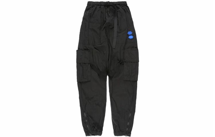Мужские штаны OFF-WHITE FW19 Orange Cargo Pants (черные)