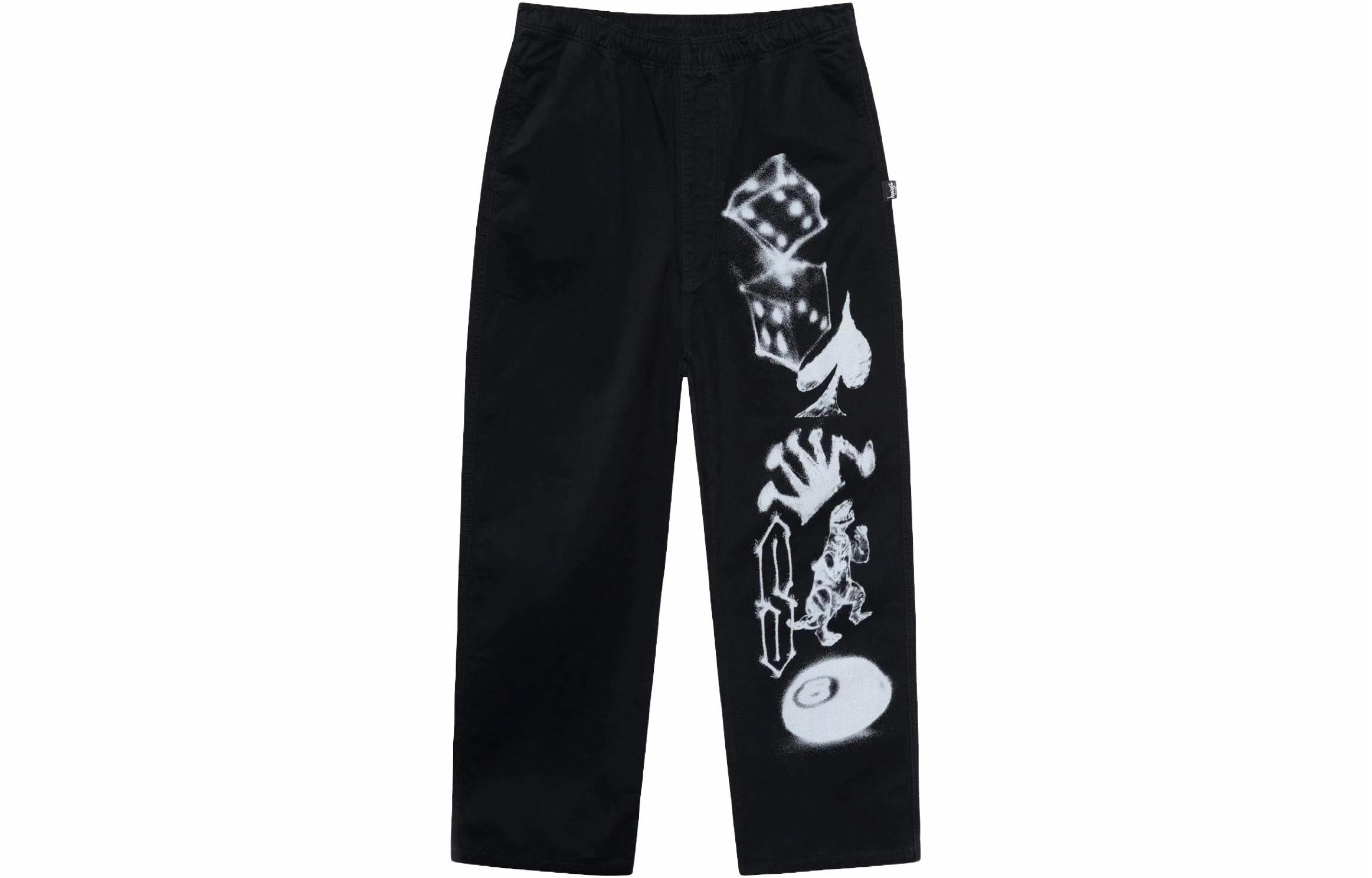 Штаны Stussy SS23 AIRBRUSH ICON BEACH PANT (черные)