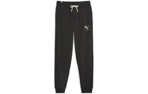 PUMA Casual Pants Men's Black Moderate Cuffed Pants