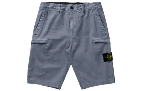 STONE ISLAND Casual Shorts Men's Gray Blue Moderate