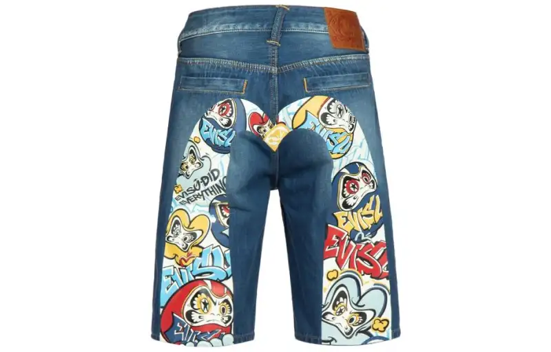 EVISU Denim Shorts Men's Denim Blue Moderate