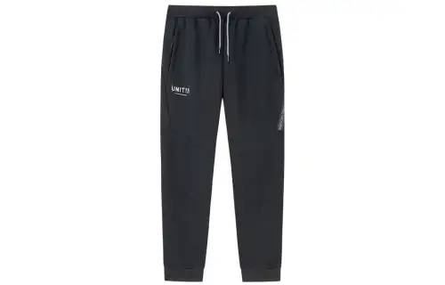 ANTA Casual Pants Men's Black Moderate Cuffed Pants