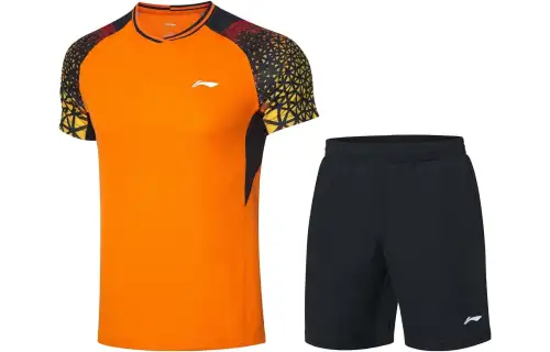 Li Ning Badminton Collection Badminton Jersey Set Men's Orange