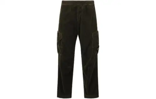 STONE ISLAND Casual Pants Men's Army Green Moderate Straight Fit Pants