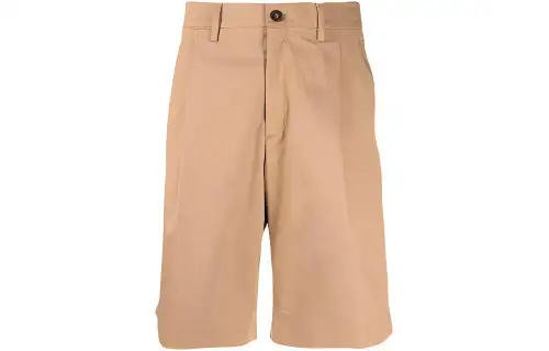 pressed-crease cotton chino shorts