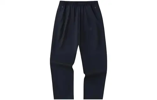 ANTA Variety Training Collection Casual Pants Men's Black Thickened And Fleece Lined Straight Fit Pants